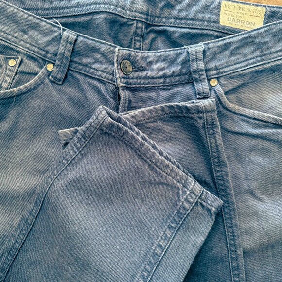 Diesel Jeans Mens 34x34 Blue Darron Regular Slim Tapered Designer Ink Dyed 100% - Picture 5 of 6